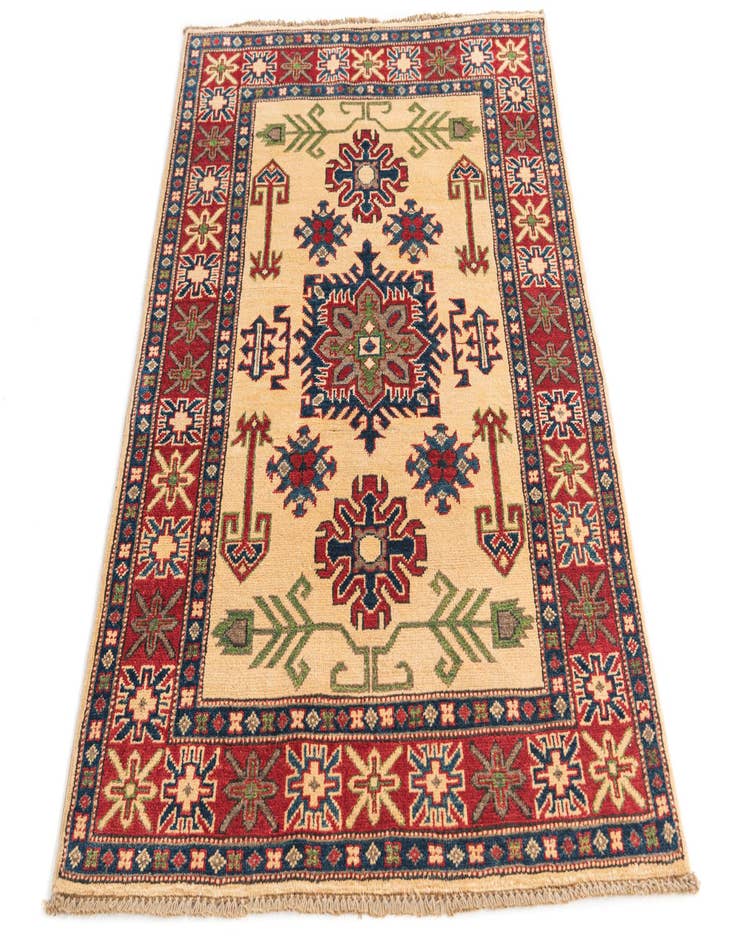 Detail image of  3' 4 x 5'  Hand Knotted Kazak Rug