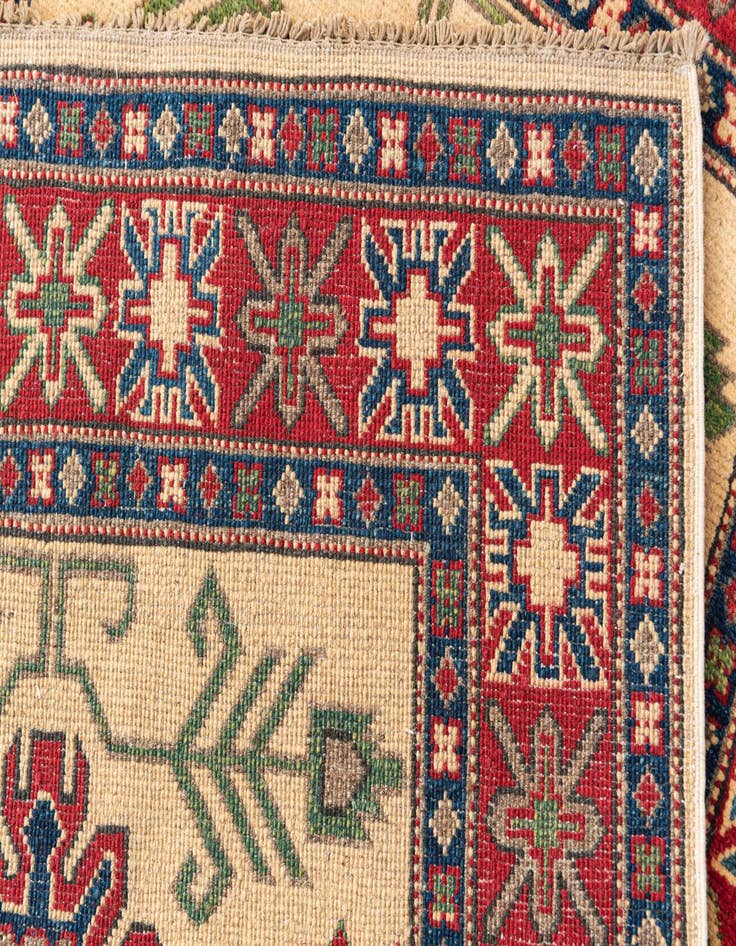 Detail image of  3' 4 x 5'  Hand Knotted Kazak Rug