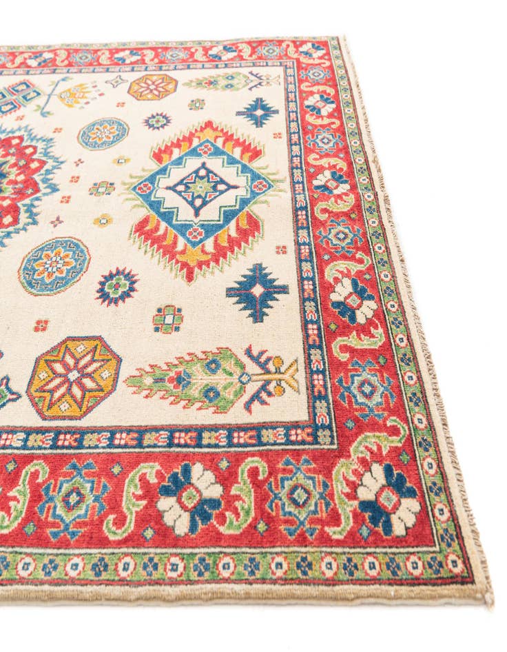 Detail image of  5' 9 x 8'  Hand Knotted Kazak Rug