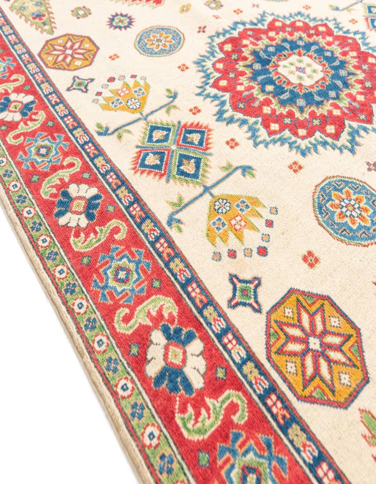 Detail image of  5' 9 x 8'  Hand Knotted Kazak Rug