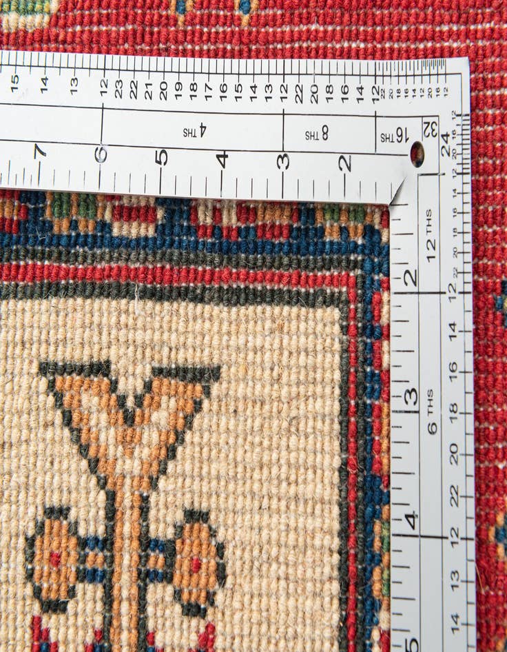 Detail image of  5' 9 x 8'  Hand Knotted Kazak Rug