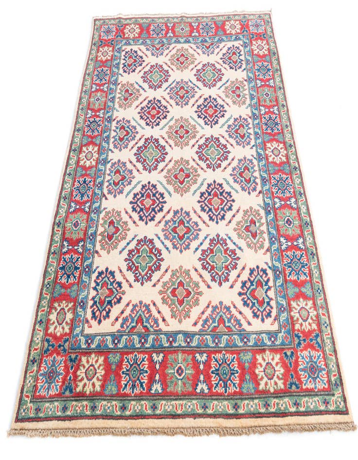 Detail image of  4' 2 x 6' 2  Hand Knotted Kazak Rug