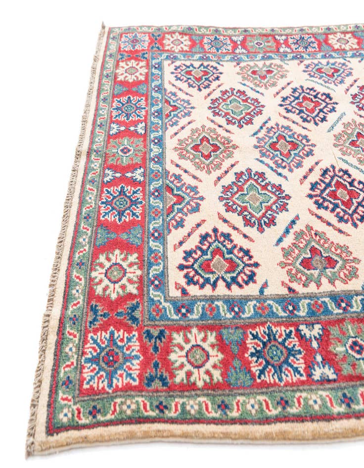 Detail image of  4' 2 x 6' 2  Hand Knotted Kazak Rug