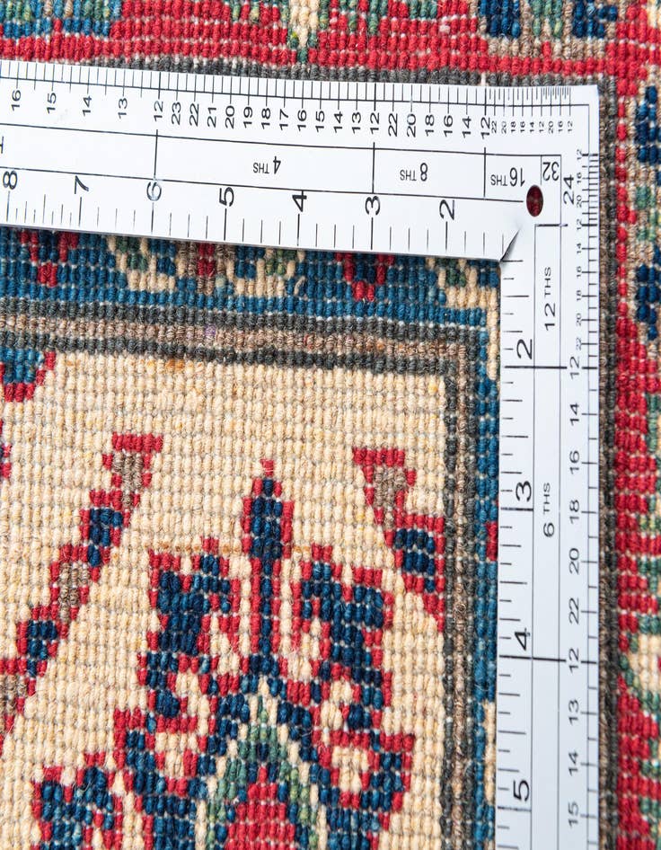 Detail image of  4' 2 x 6' 2  Hand Knotted Kazak Rug