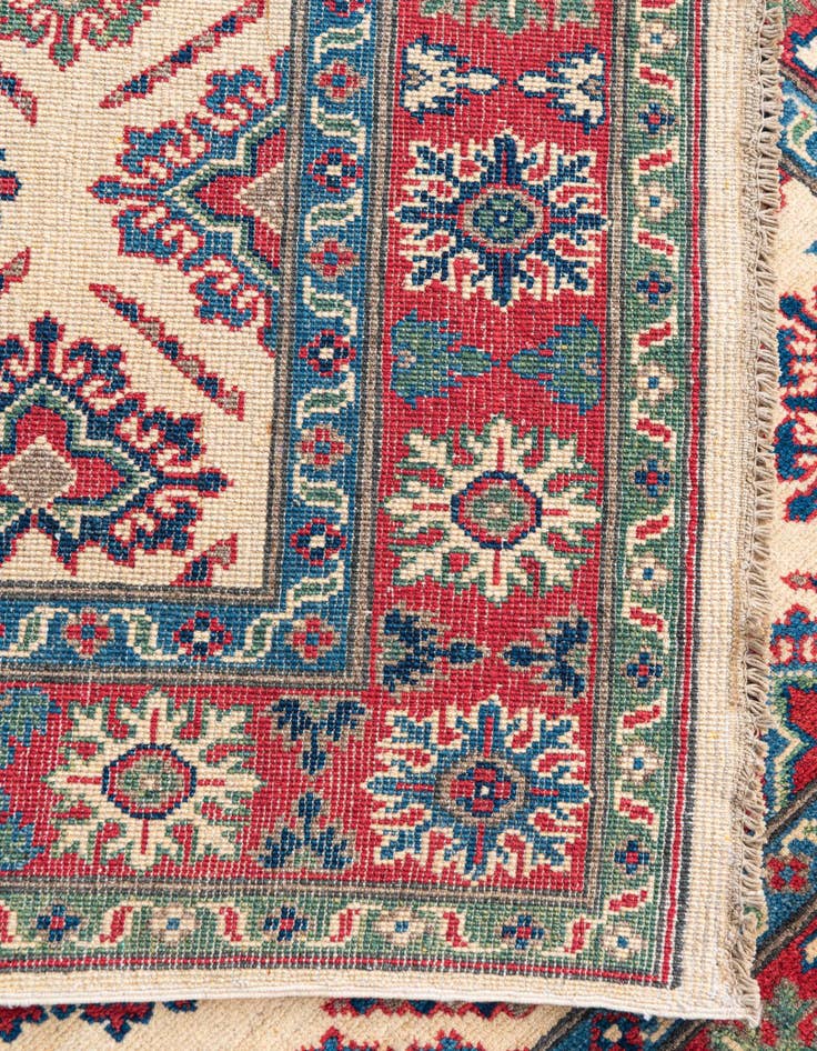 Detail image of  4' 2 x 6' 2  Hand Knotted Kazak Rug
