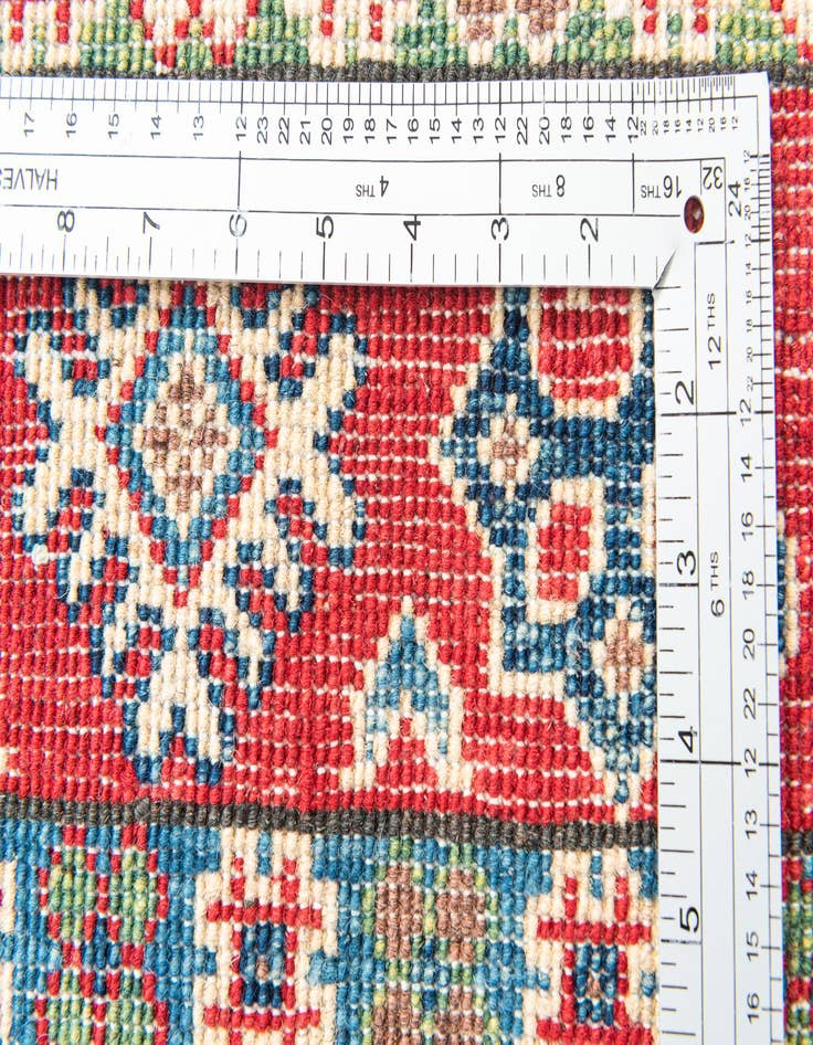 Detail image of  4' 2 x 6'  Hand Knotted Kazak Rug