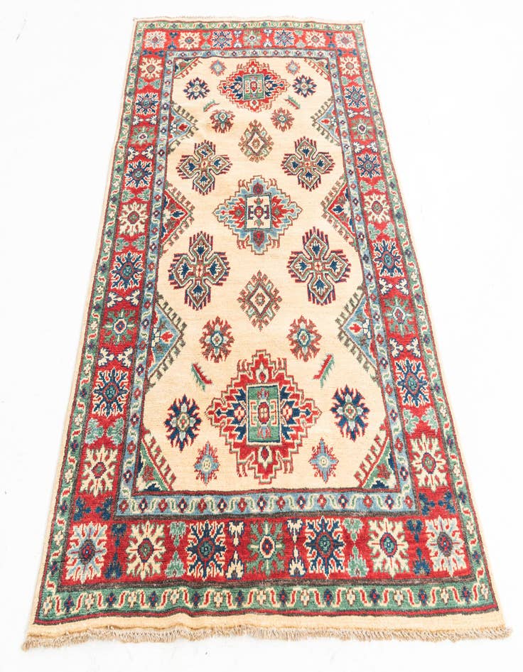 Detail image of  4' x 6' 2  Hand Knotted Kazak Rug