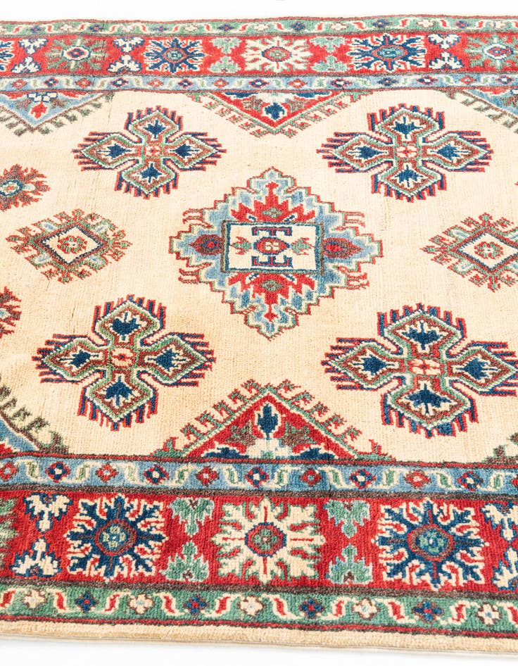 Detail image of  4' x 6' 2  Hand Knotted Kazak Rug
