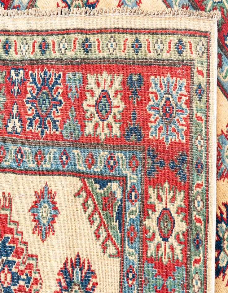 Detail image of  4' x 6' 2  Hand Knotted Kazak Rug