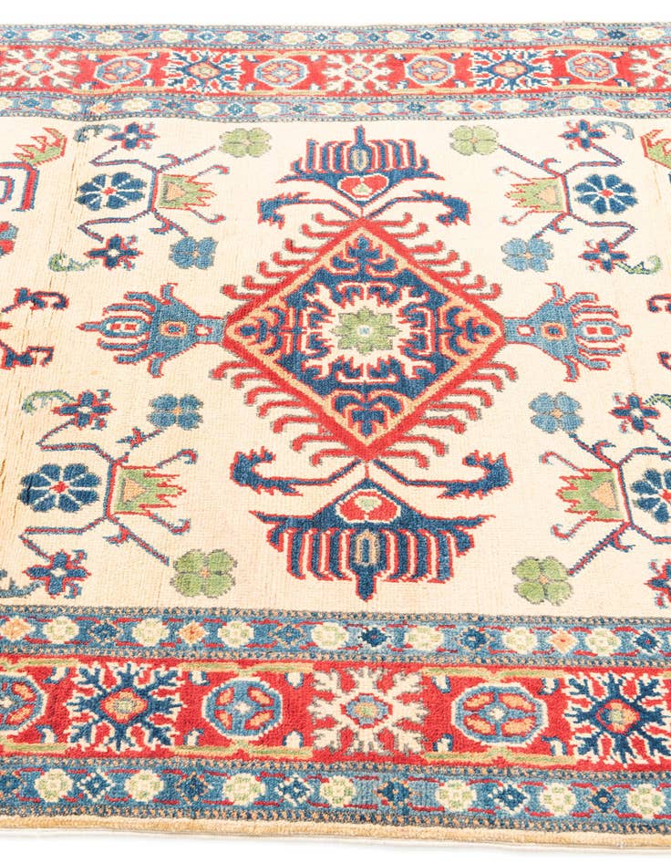 Detail image of  4' x 5' 10  Hand Knotted Kazak Rug