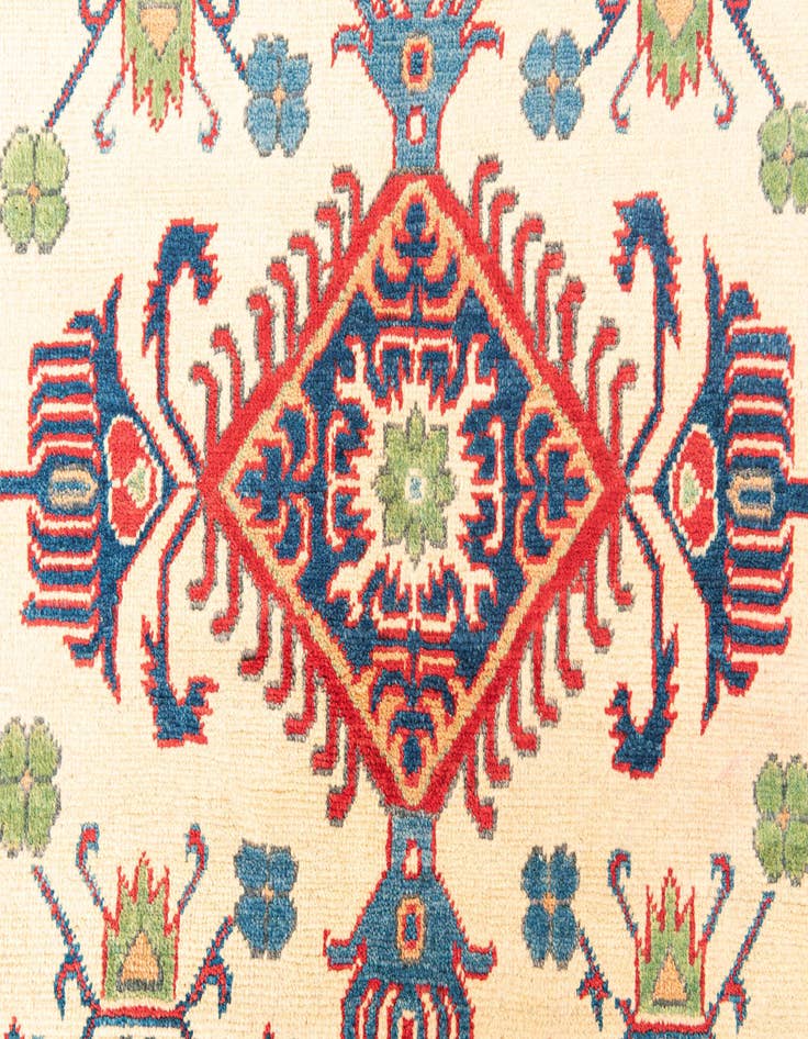 Detail image of  4' x 5' 10  Hand Knotted Kazak Rug