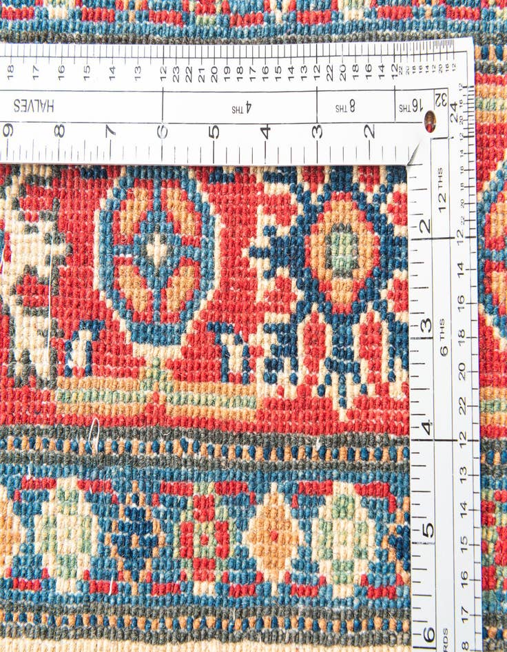 Detail image of  4' x 5' 10  Hand Knotted Kazak Rug