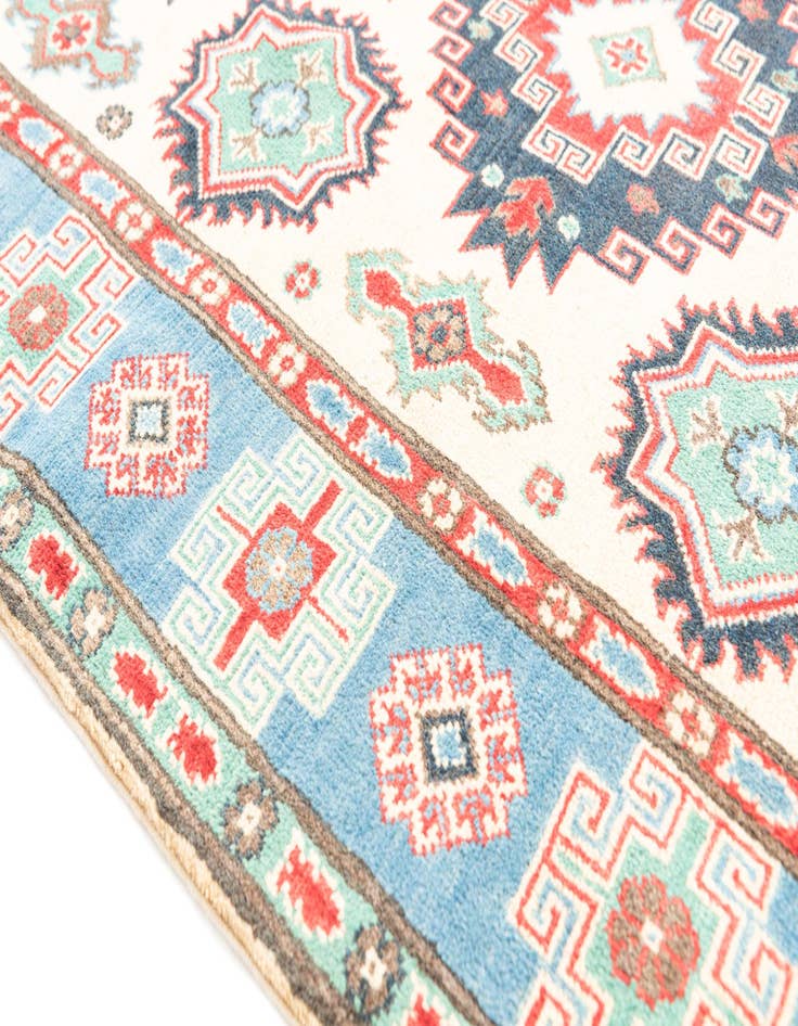 Detail image of  4' x 6' 4  Hand Knotted Kazak Rug