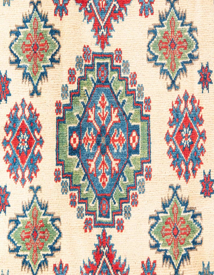 Detail image of  4' x 6' 2  Hand Knotted Kazak Rug
