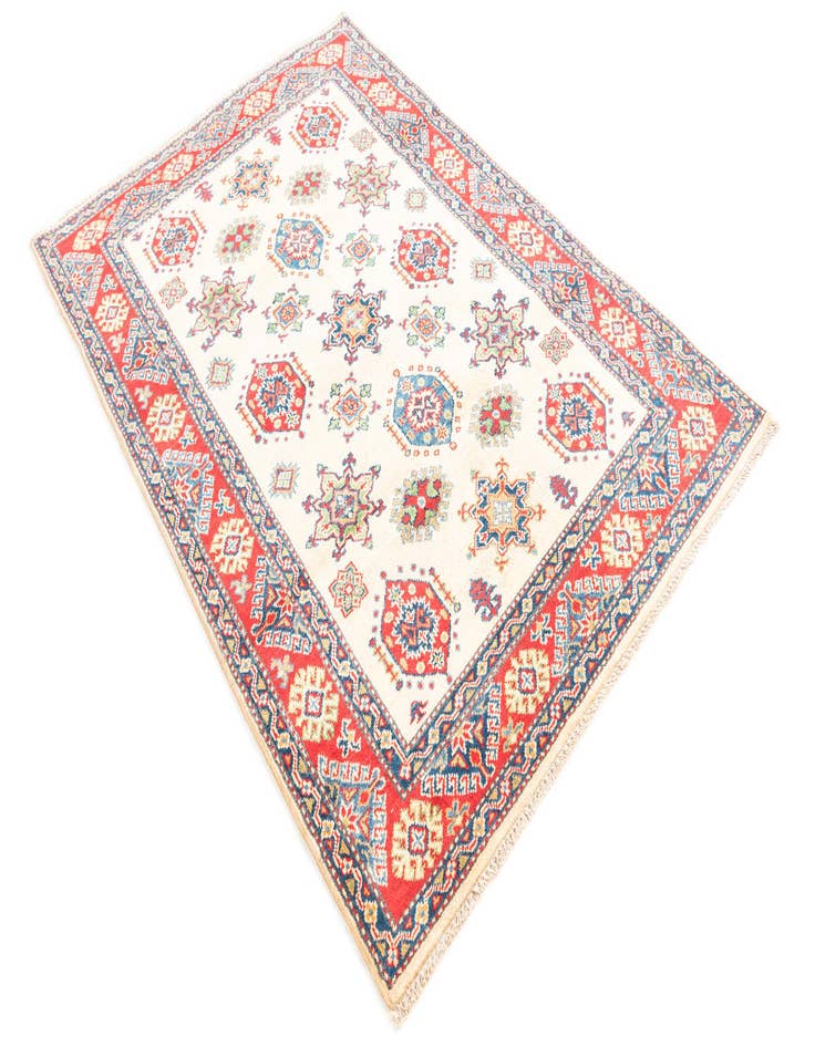 Detail image of  4' 2 x 6' 2  Hand Knotted Kazak Rug