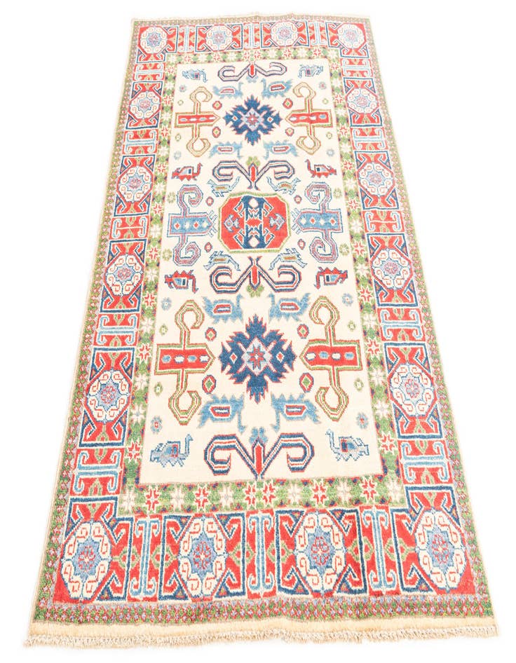 Detail image of  4' x 6' 1  Hand Knotted Kazak Rug