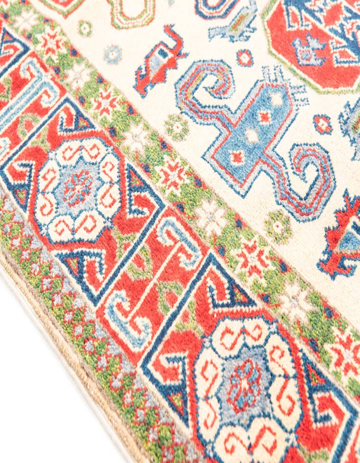 Detail image of  4' x 6' 1  Hand Knotted Kazak Rug