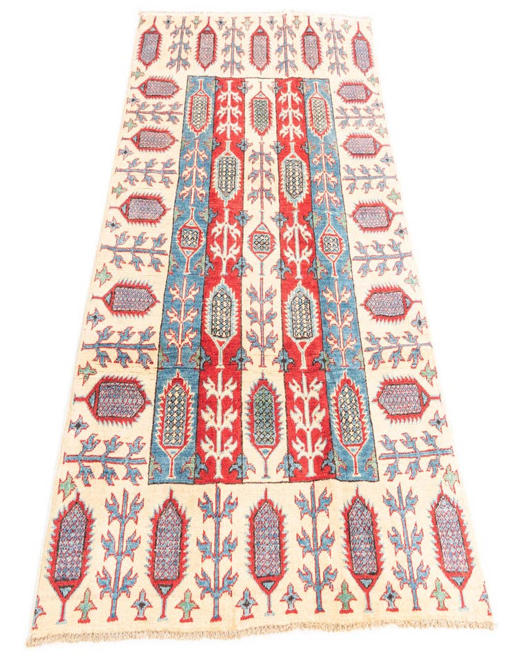 Detail image of  4' x 5' 10  Hand Knotted Kazak Rug