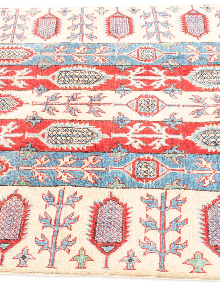Detail image of  4' x 5' 10  Hand Knotted Kazak Rug