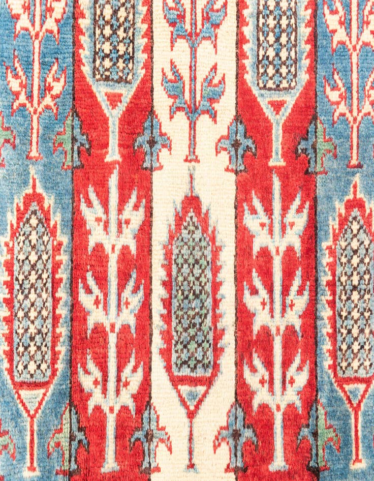 Detail image of  4' x 5' 10  Hand Knotted Kazak Rug