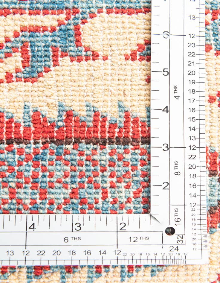 Detail image of  4' x 5' 10  Hand Knotted Kazak Rug