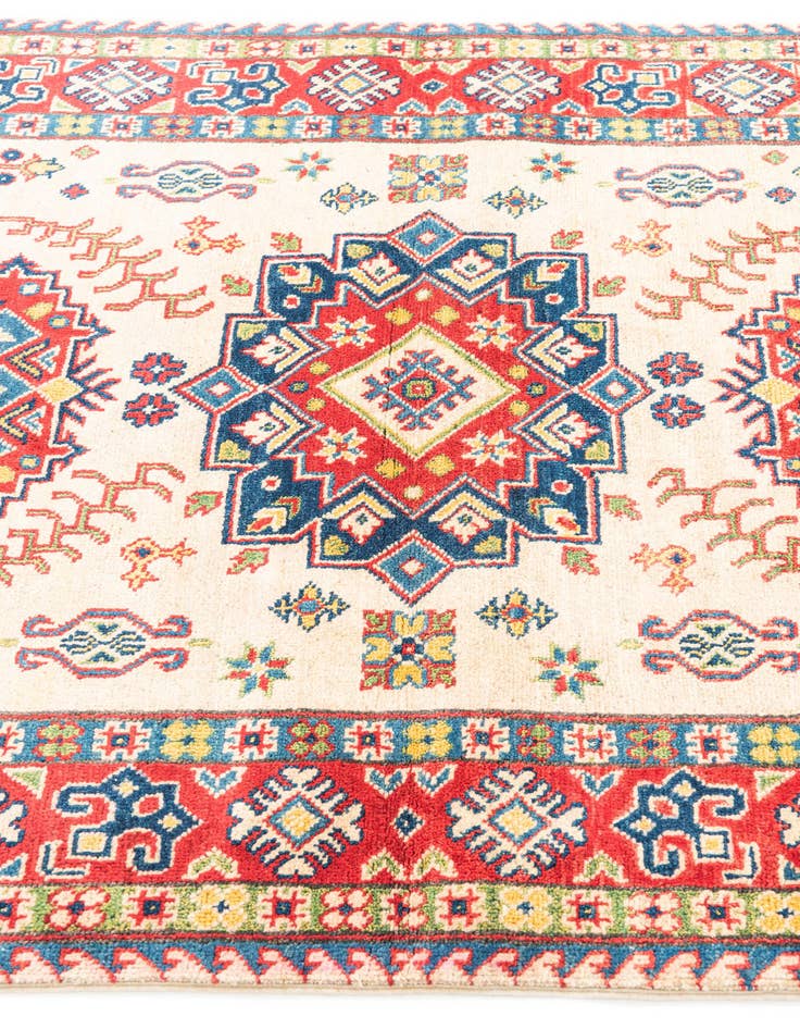 Detail image of  4' x 6' 1  Hand Knotted Kazak Rug