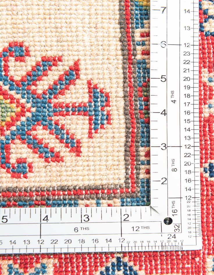 Detail image of  4' x 6' 1  Hand Knotted Kazak Rug