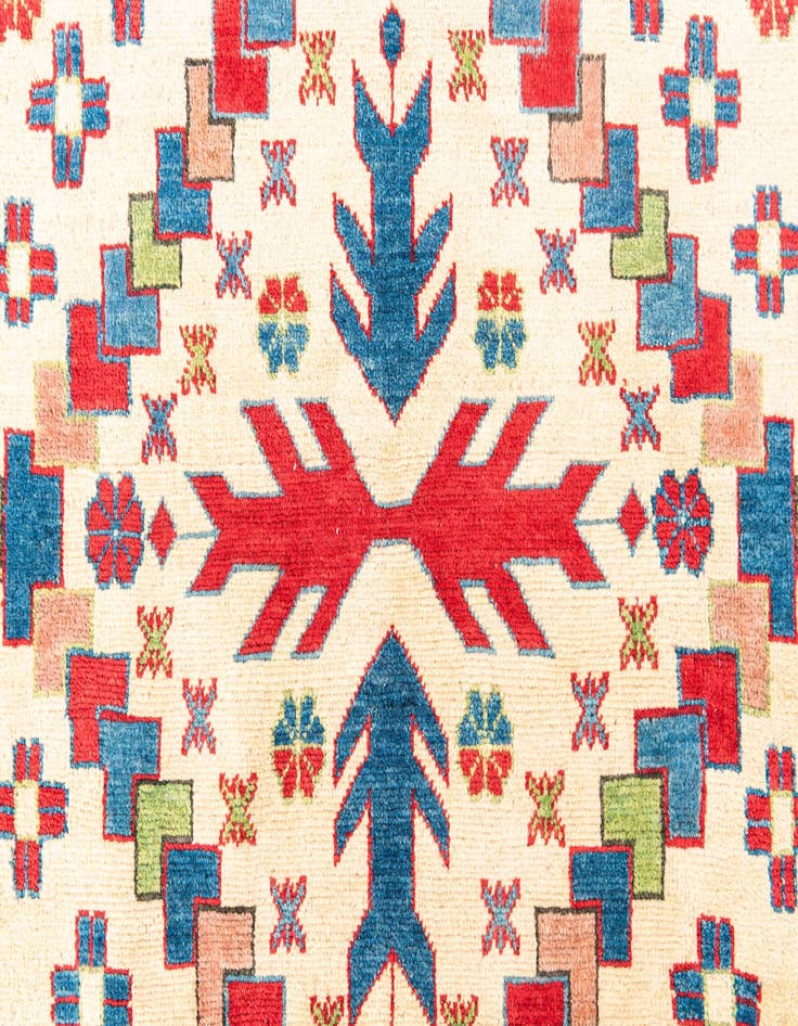 Detail image of  5' 7 x 9'  Hand Knotted Kazak Rug