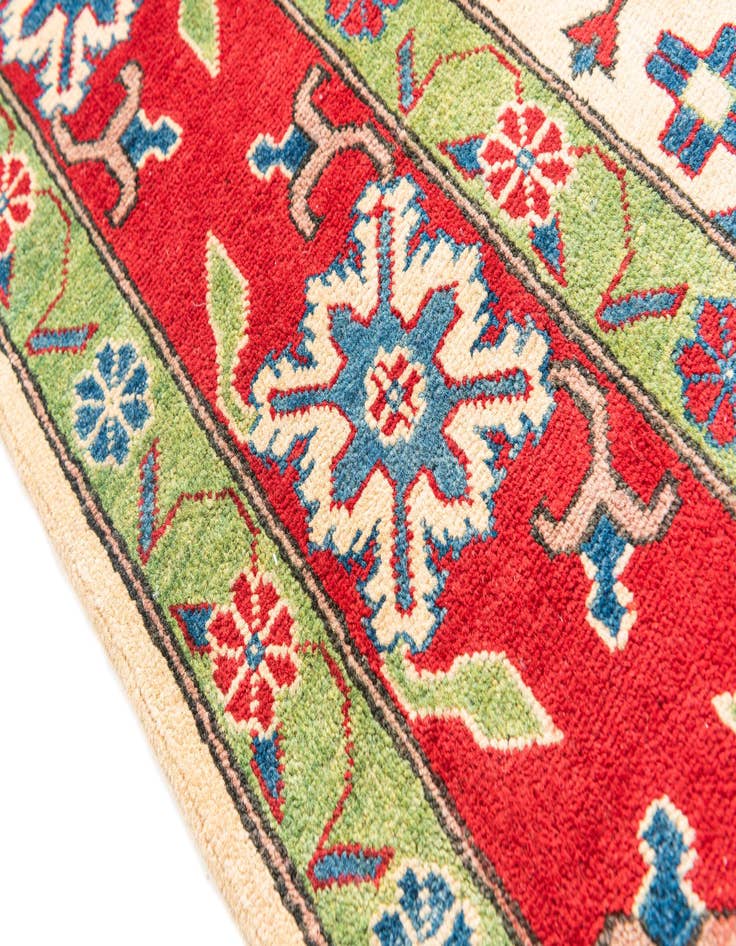 Detail image of  5' 7 x 9'  Hand Knotted Kazak Rug