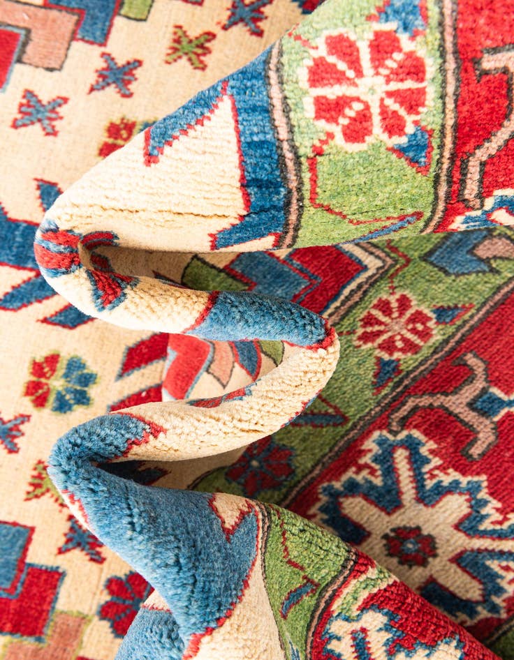 Detail image of  5' 7 x 9'  Hand Knotted Kazak Rug