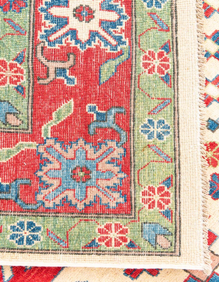 Detail image of  5' 7 x 9'  Hand Knotted Kazak Rug