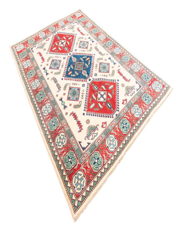 Detail image of  5' 7 x 7' 10  Hand Knotted Kazak Rug