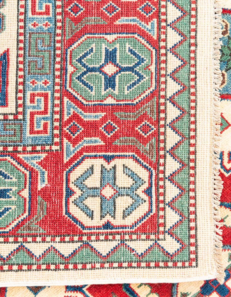 Detail image of  5' 7 x 7' 10  Hand Knotted Kazak Rug
