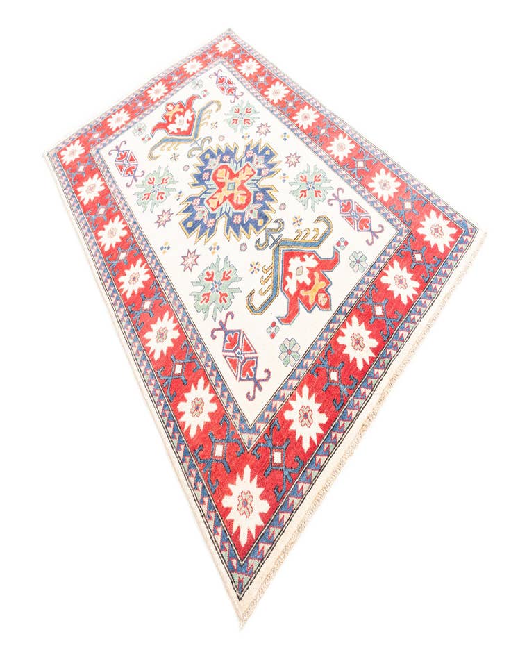 Detail image of  5' 8 x 8'  Hand Knotted Kazak Rug