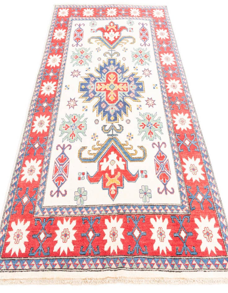 Detail image of  5' 8 x 8'  Hand Knotted Kazak Rug