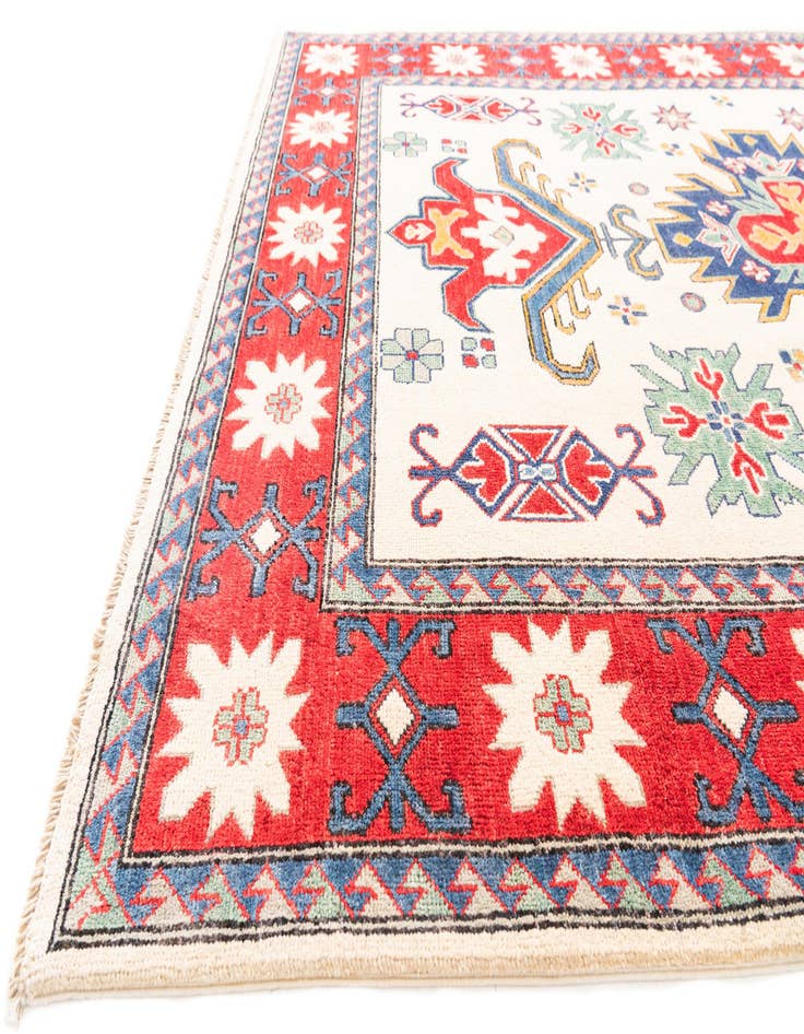 Detail image of  5' 8 x 8'  Hand Knotted Kazak Rug