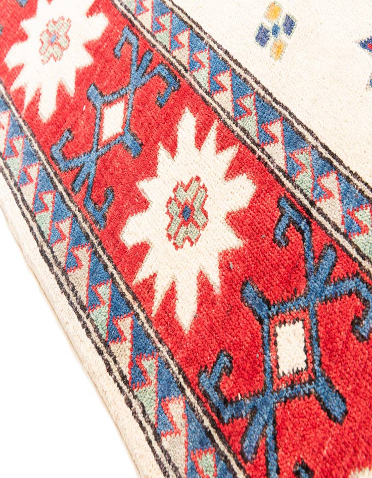 Detail image of  5' 8 x 8'  Hand Knotted Kazak Rug