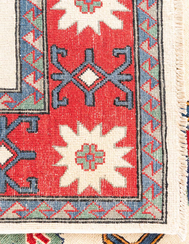 Detail image of  5' 8 x 8'  Hand Knotted Kazak Rug