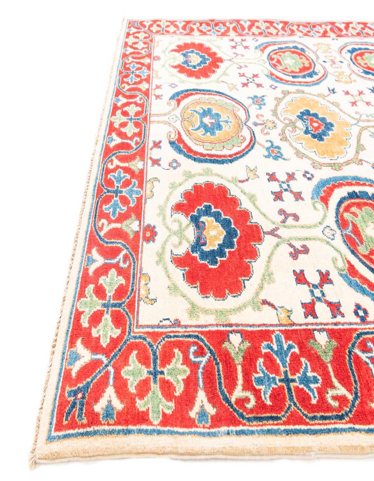 Detail image of  5' x 7'  Hand Knotted Kazak Rug