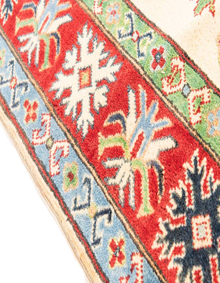 Detail image of  5' x 6' 8  Hand Knotted Kazak Rug