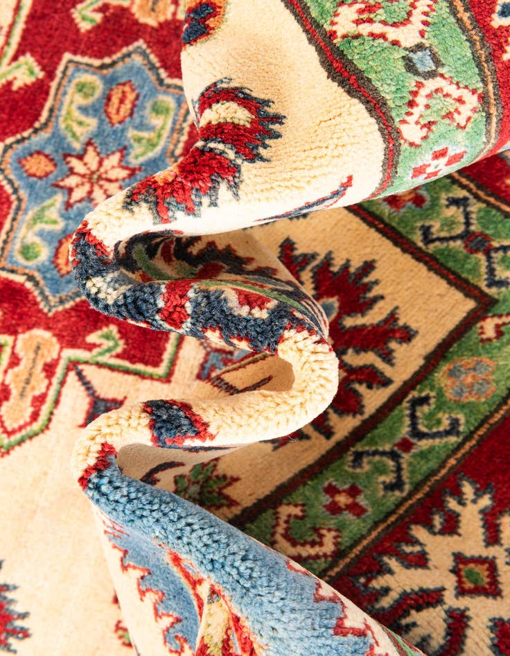 Detail image of  5' x 6' 8  Hand Knotted Kazak Rug