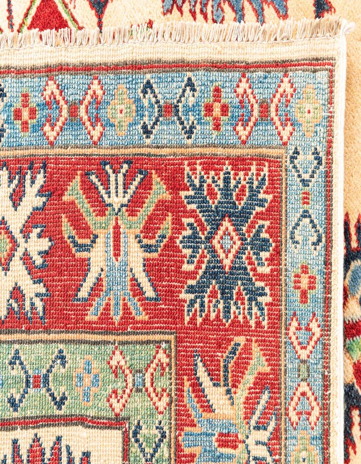 Detail image of  5' x 6' 8  Hand Knotted Kazak Rug