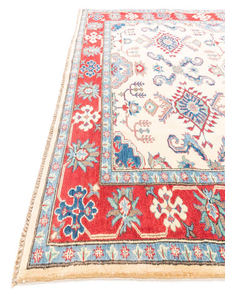 Detail image of  5' 10 x 9'  Hand Knotted Kazak Rug