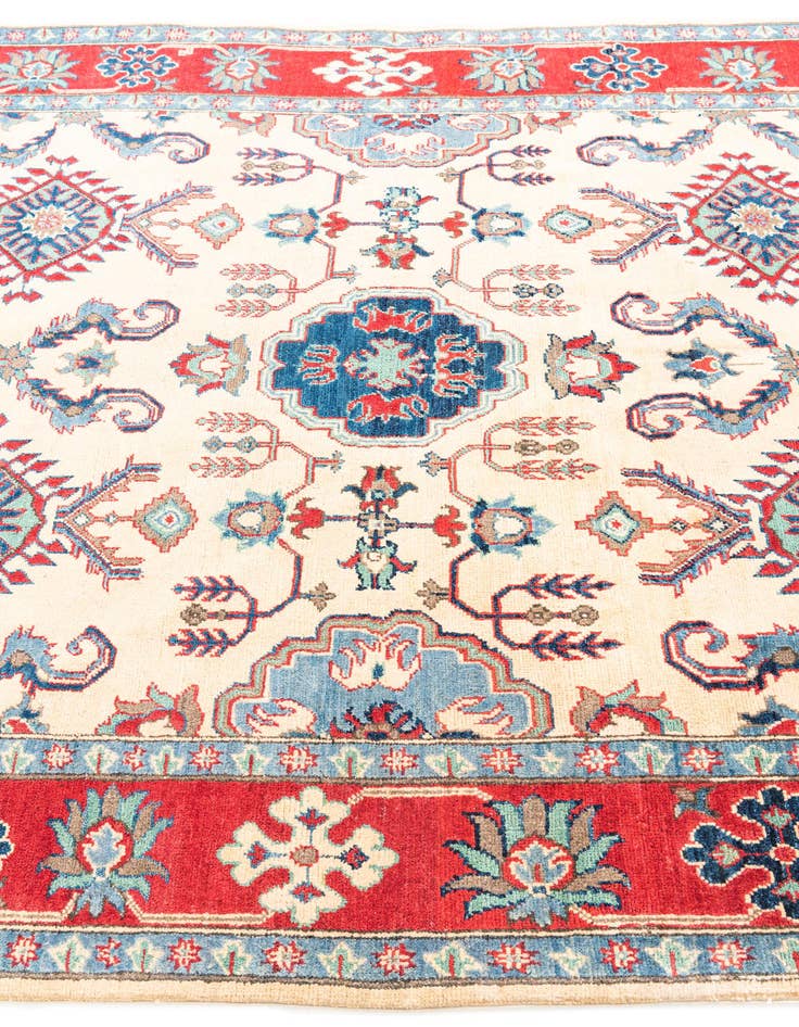 Detail image of  5' 10 x 9'  Hand Knotted Kazak Rug