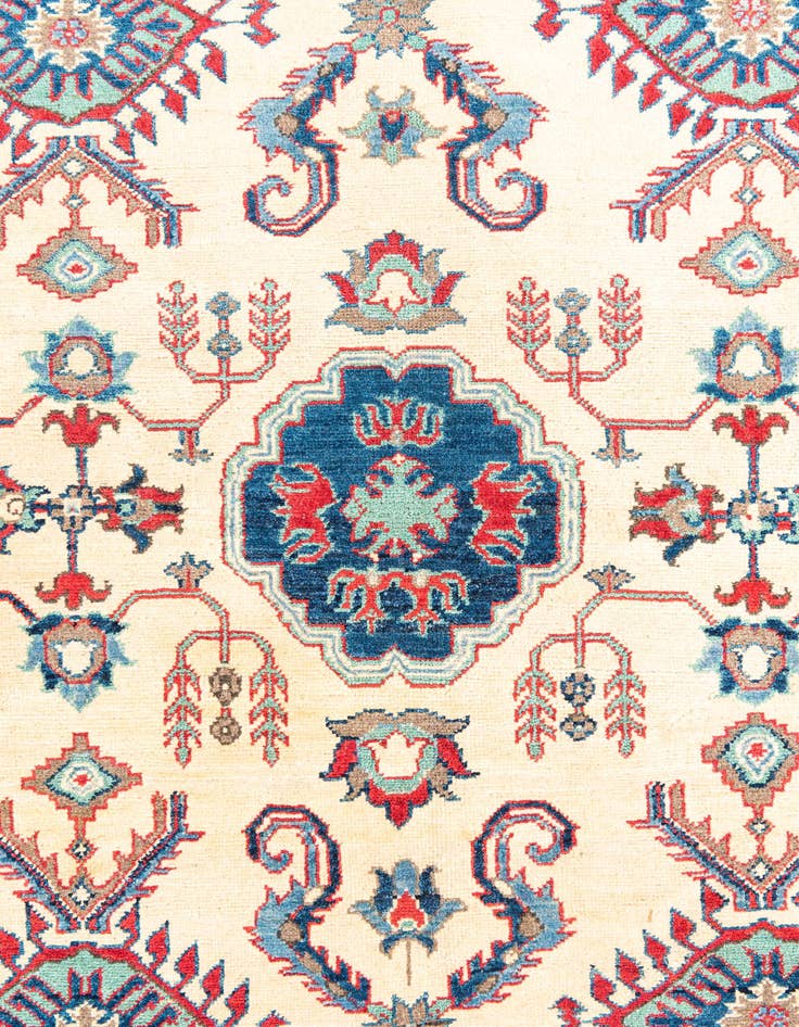 Detail image of  5' 10 x 9'  Hand Knotted Kazak Rug