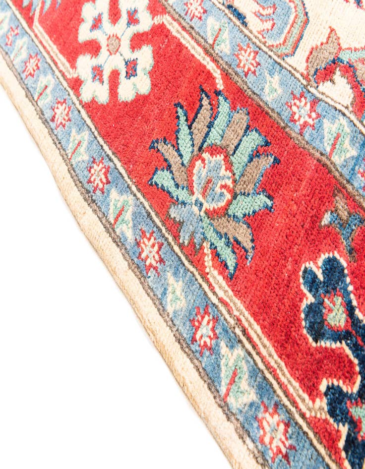 Detail image of  5' 10 x 9'  Hand Knotted Kazak Rug