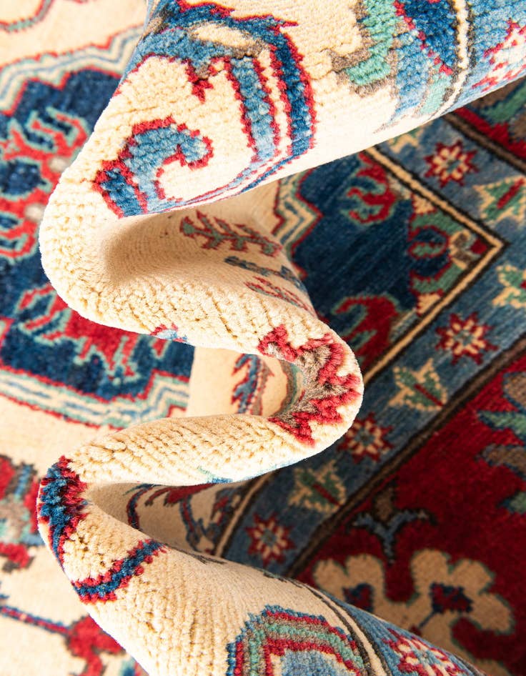 Detail image of  5' 10 x 9'  Hand Knotted Kazak Rug