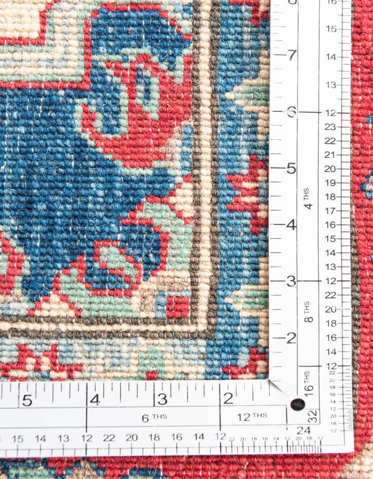 Detail image of  5' 10 x 9'  Hand Knotted Kazak Rug