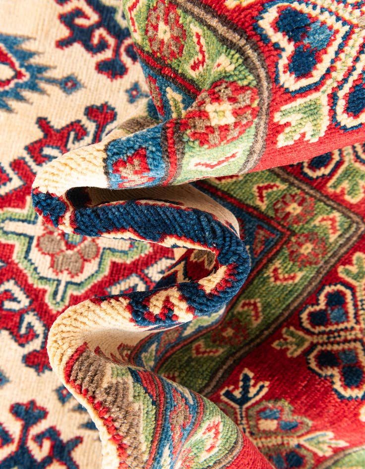 Detail image of  6' x 8' 5  Hand Knotted Kazak Rug