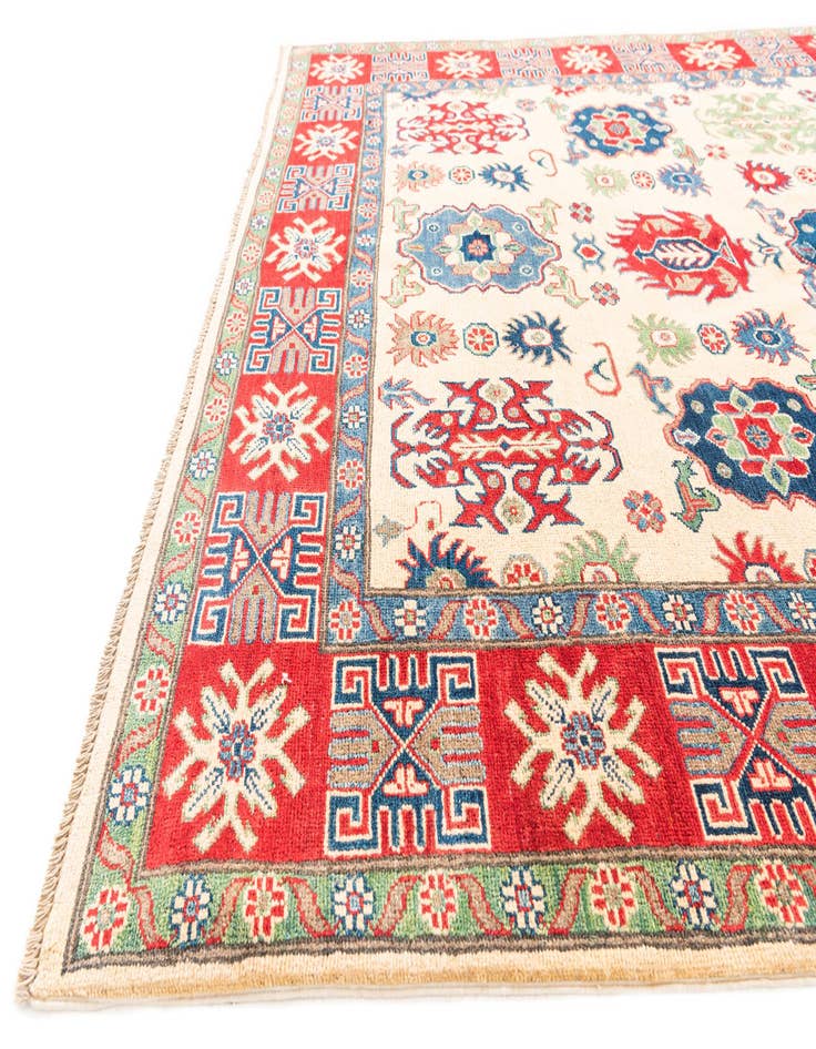 Detail image of  6' x 9'  Hand Knotted Kazak Rug